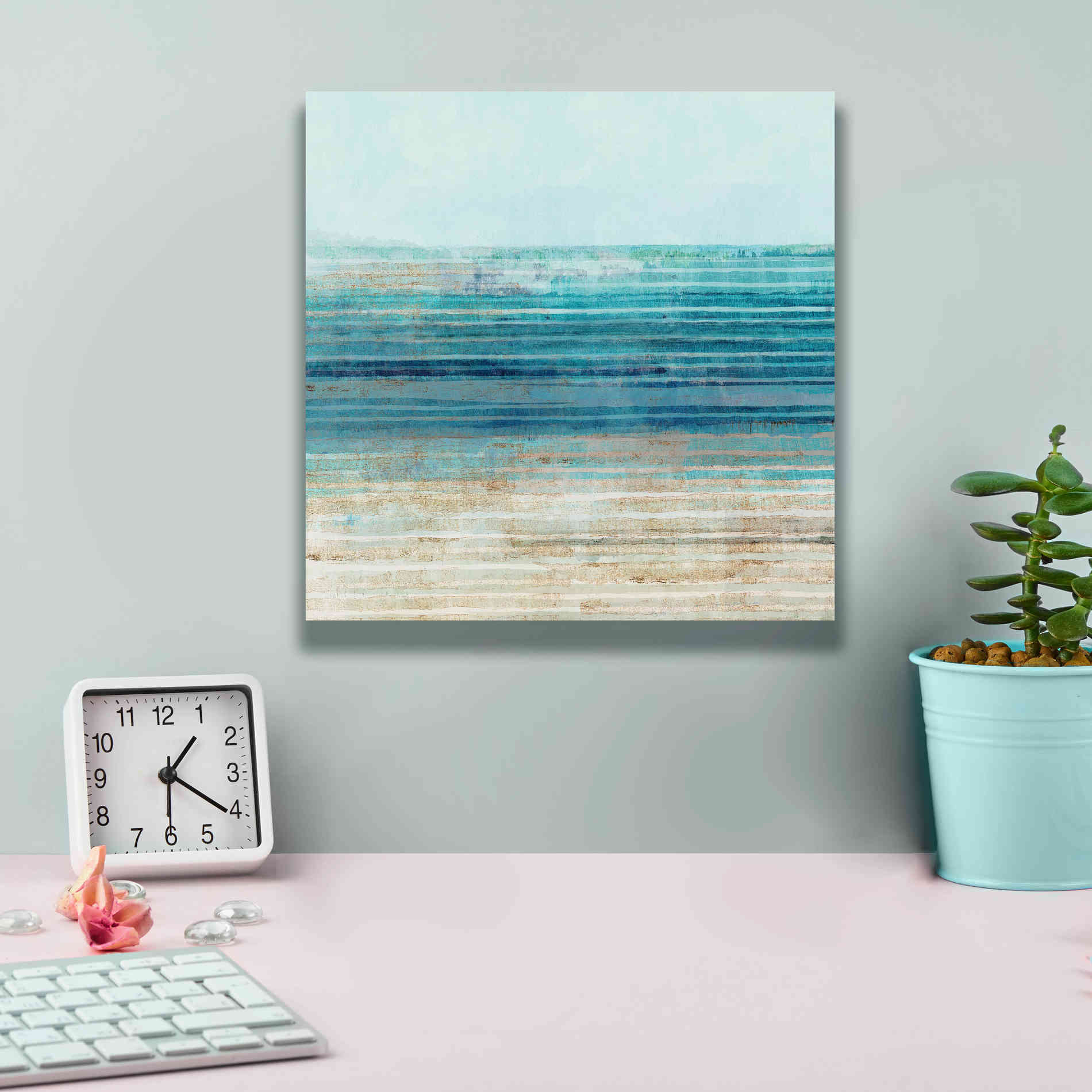 'Ocean Daydream I' by Flora Kouta Giclee Canvas Wall Art,12 x 12
