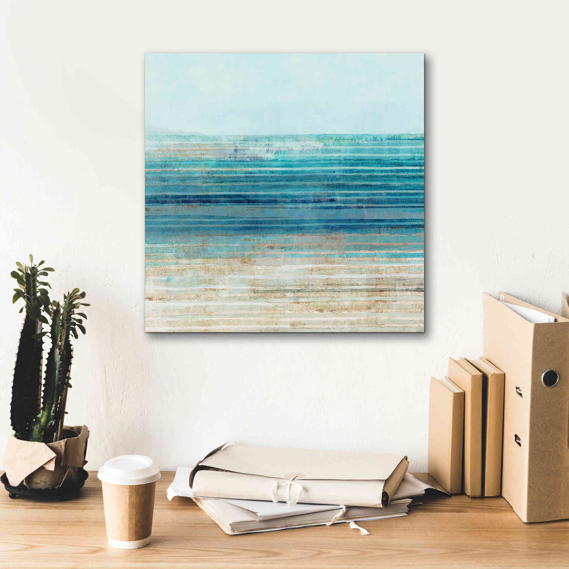 'Ocean Daydream I' by Flora Kouta Giclee Canvas Wall Art,18 x 18