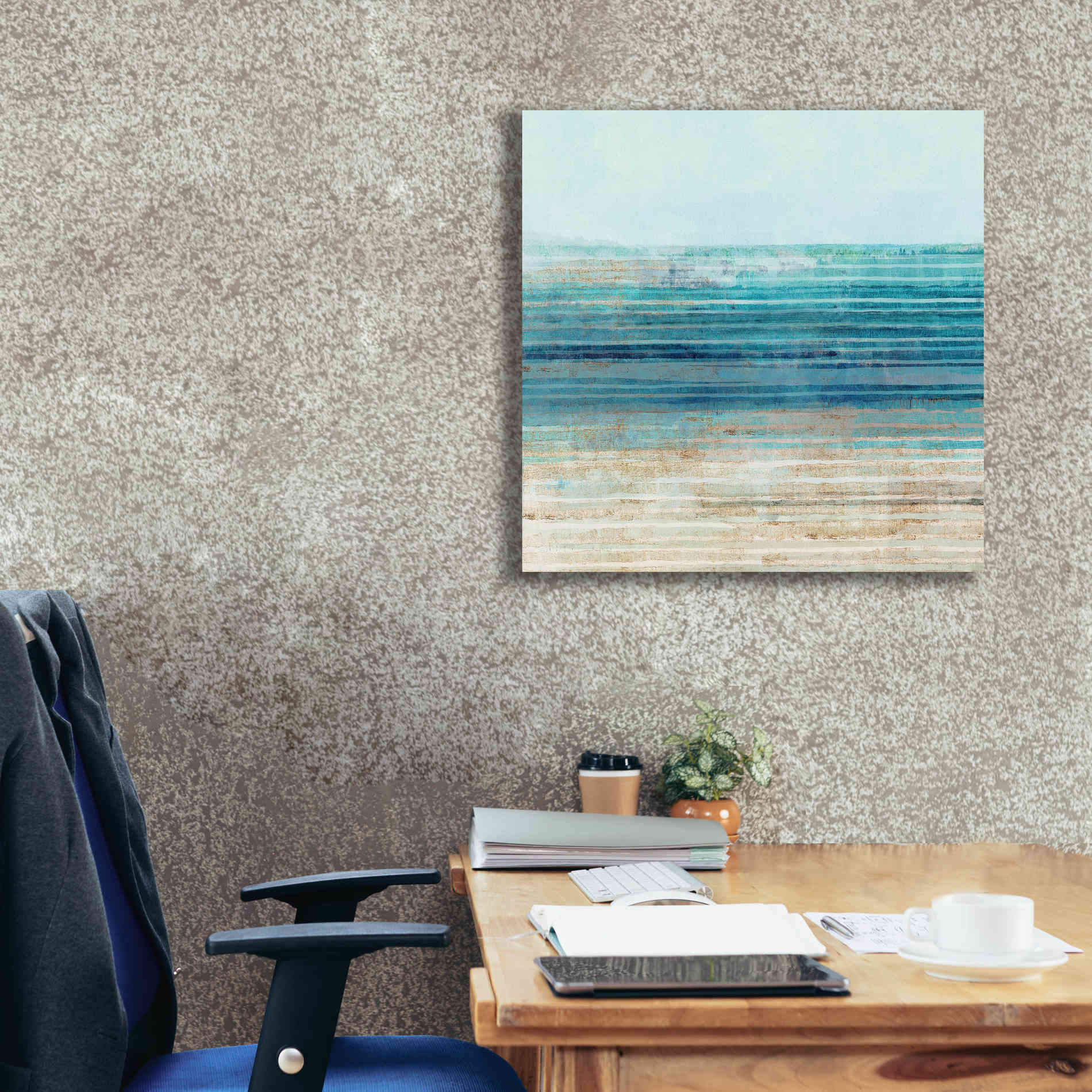'Ocean Daydream I' by Flora Kouta Giclee Canvas Wall Art,26 x 26