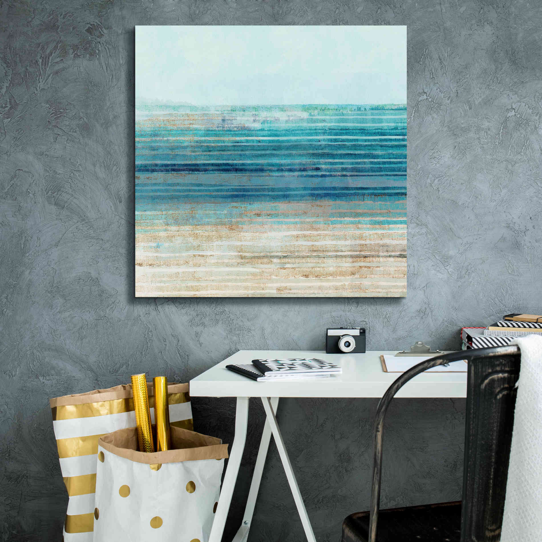 'Ocean Daydream I' by Flora Kouta Giclee Canvas Wall Art,26 x 26