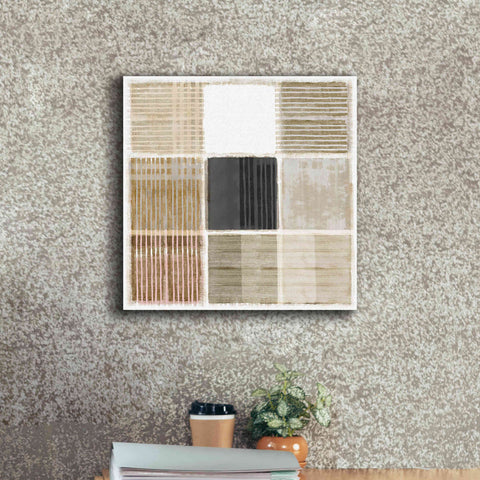 Image of 'Natural Patchwork I' by Flora Kouta Giclee Canvas Wall Art,18 x 18