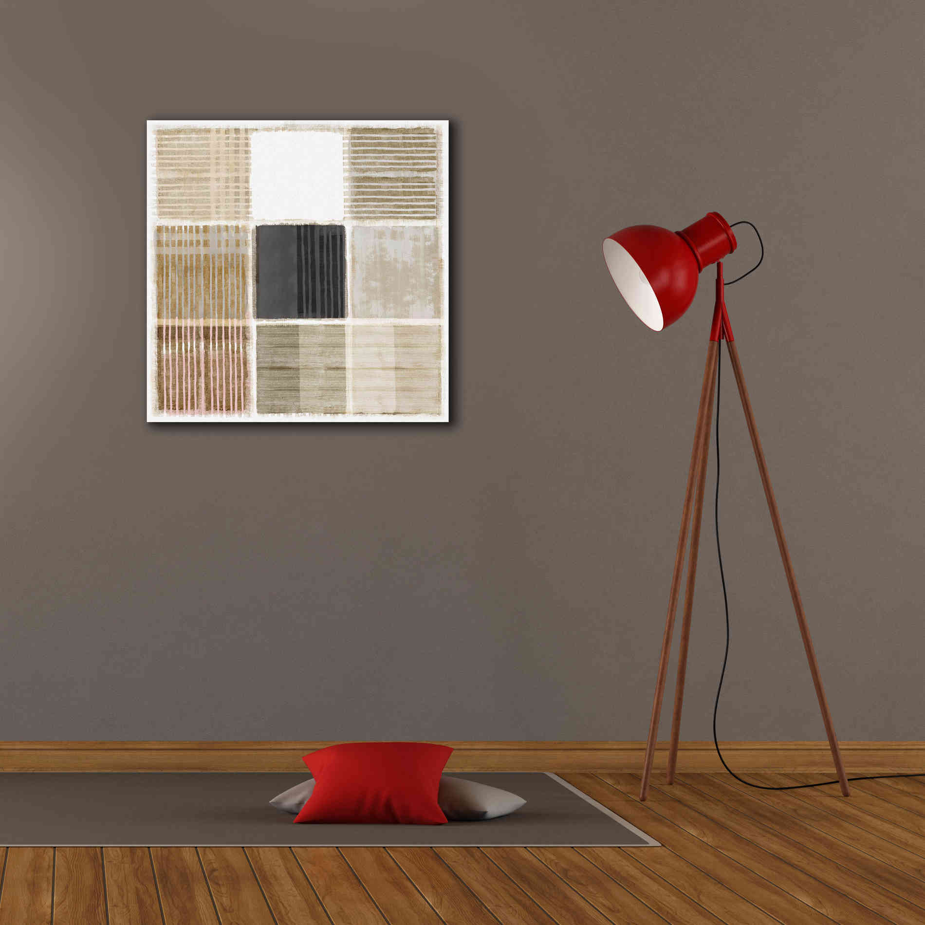 'Natural Patchwork I' by Flora Kouta Giclee Canvas Wall Art,26 x 26