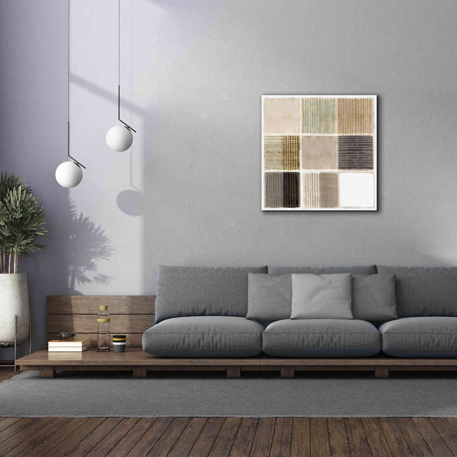 'Natural Patchwork III' by Flora Kouta Giclee Canvas Wall Art,37 x 37