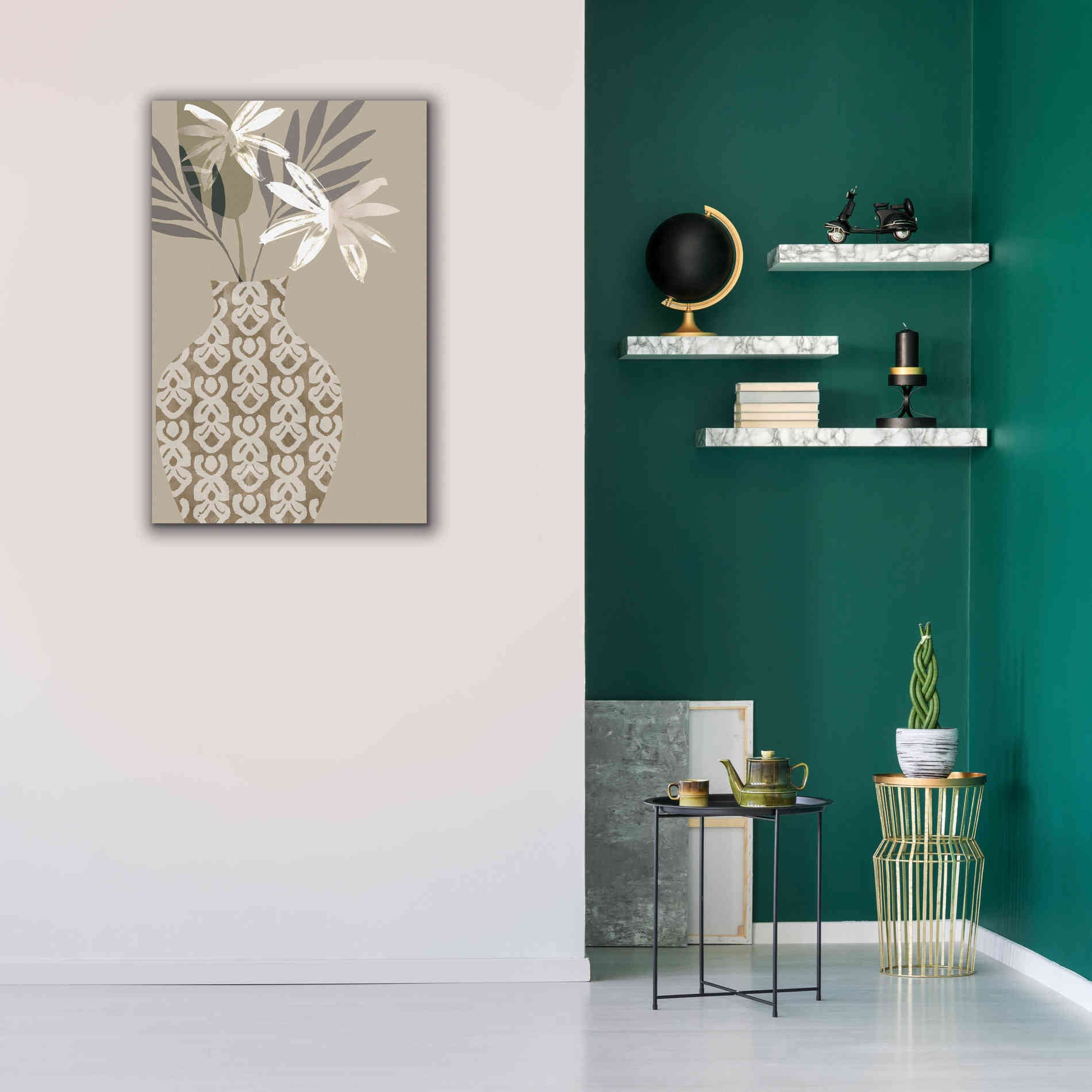 'Decorative Vase I' by Flora Kouta Giclee Canvas Wall Art,26 x 40