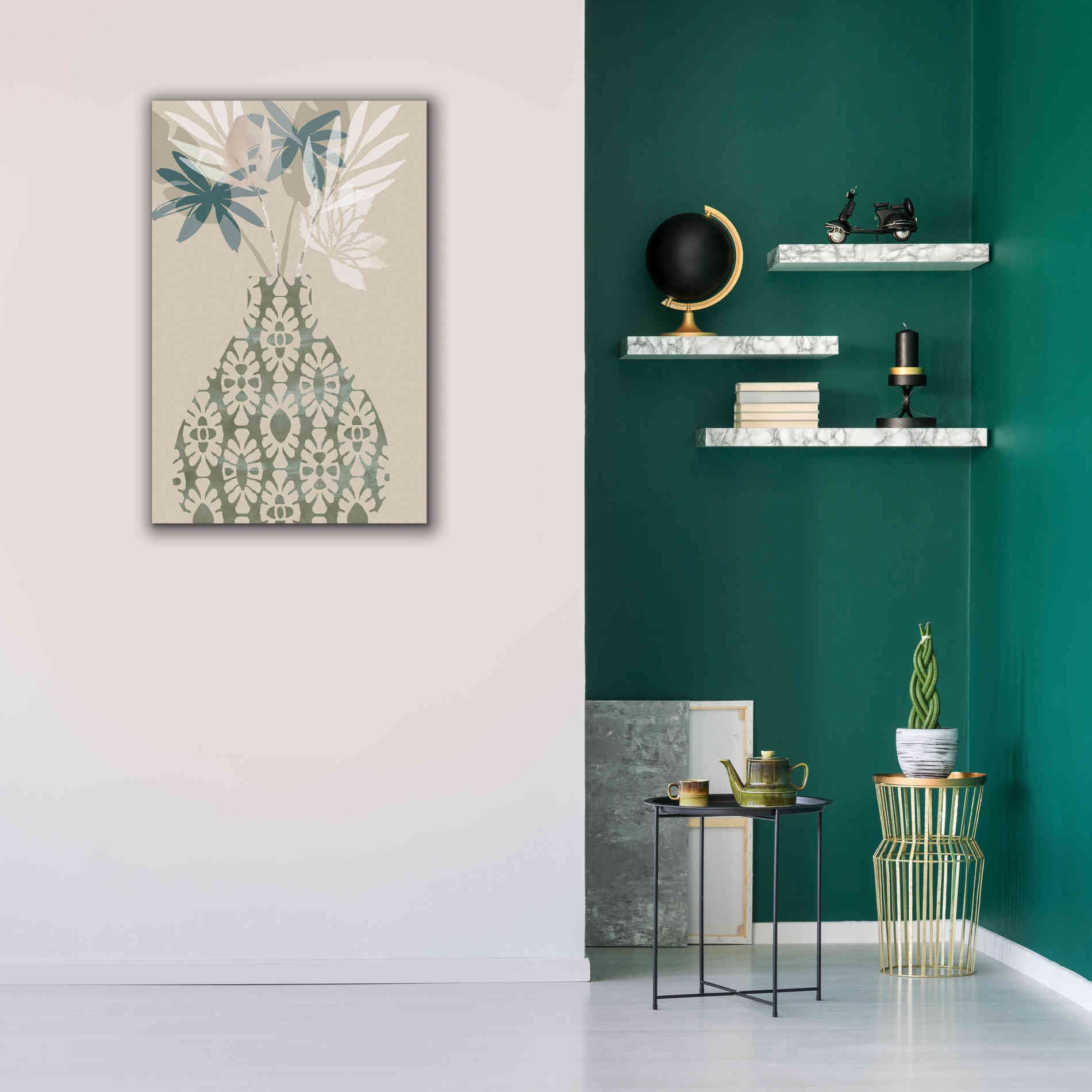 'Decorative Vase II' by Flora Kouta Giclee Canvas Wall Art,26 x 40