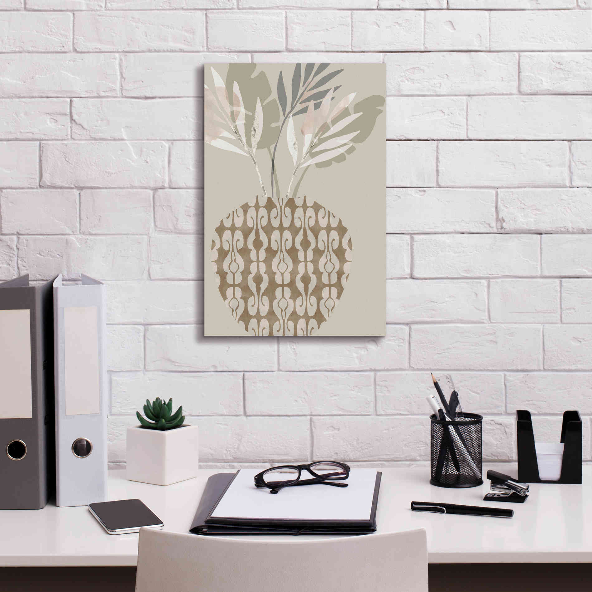 'Decorative Vase III' by Flora Kouta Giclee Canvas Wall Art,12 x 18