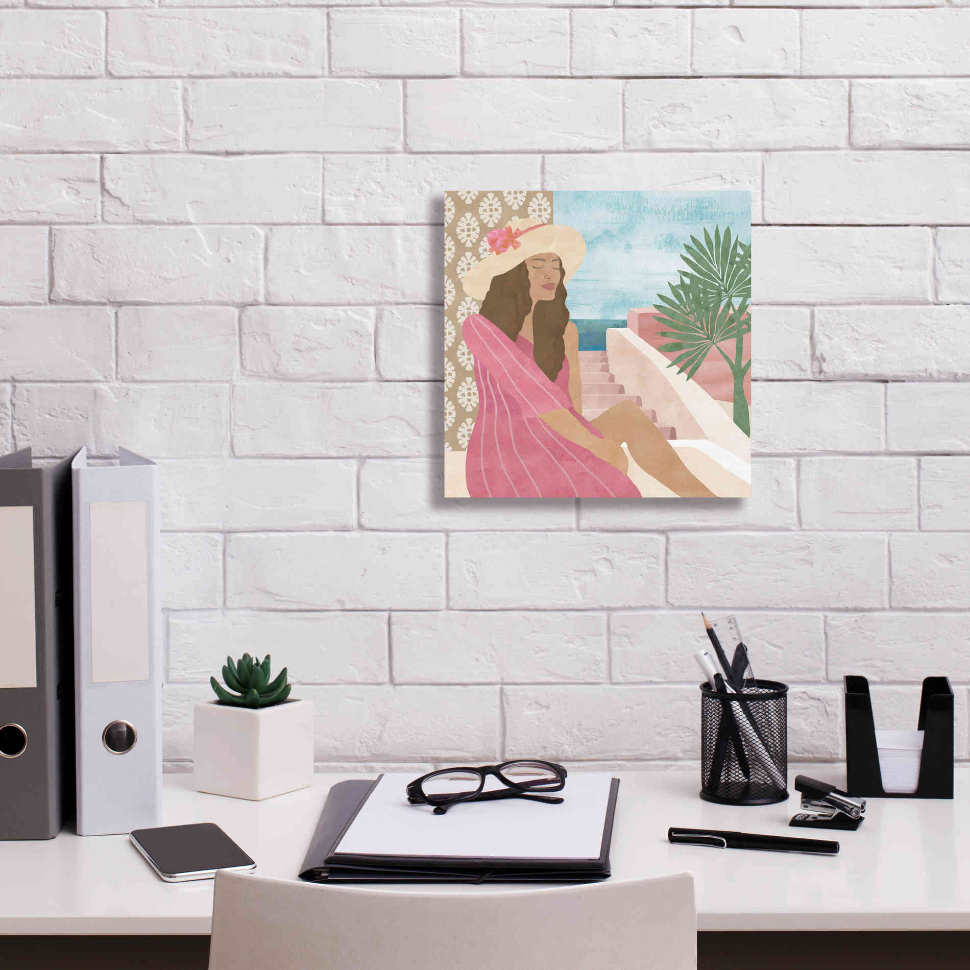'Mediterranean Holiday II' by Flora Kouta Giclee Canvas Wall Art,12 x 12