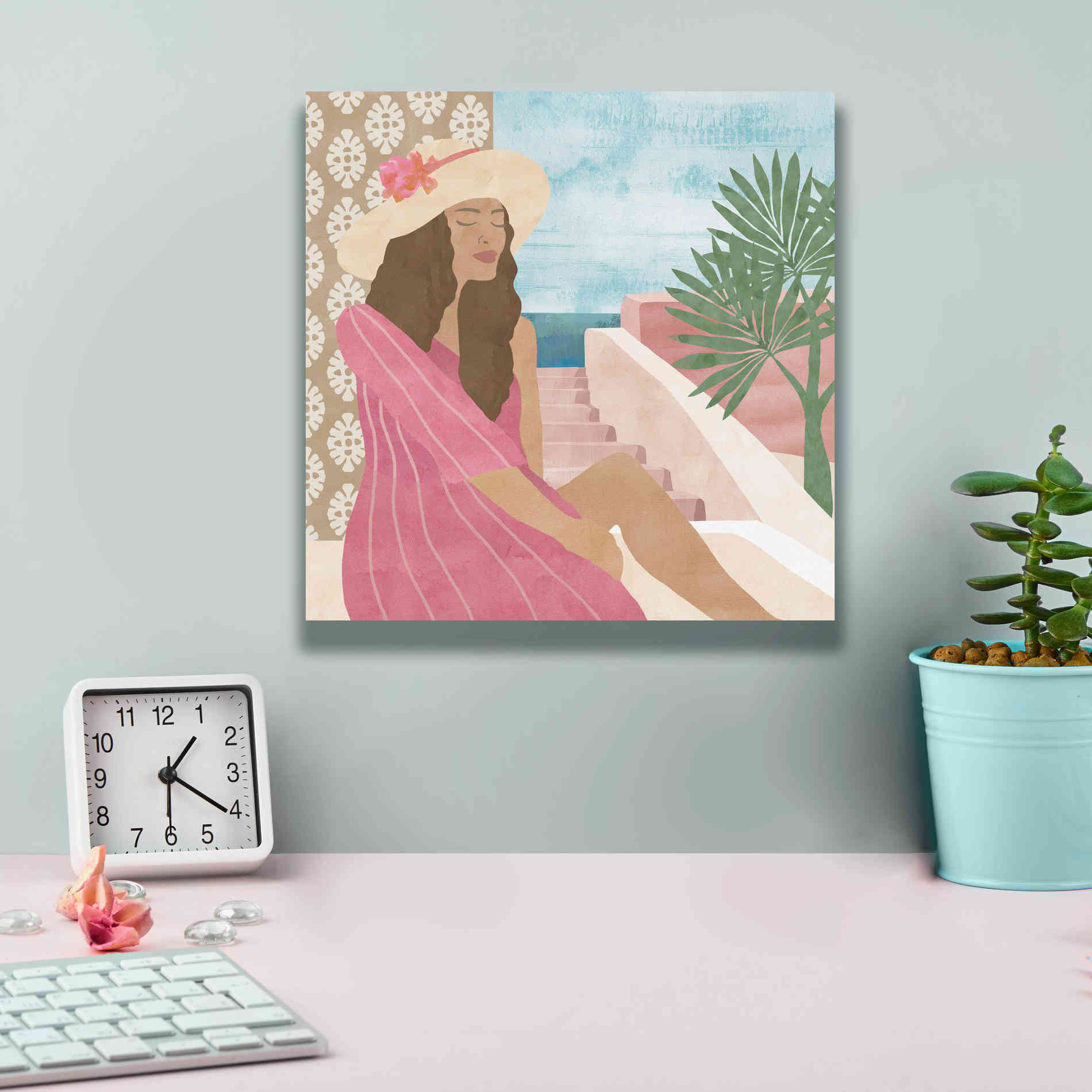 'Mediterranean Holiday II' by Flora Kouta Giclee Canvas Wall Art,12 x 12