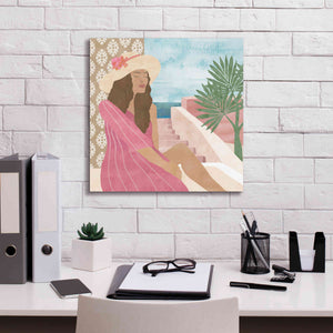 'Mediterranean Holiday II' by Flora Kouta Giclee Canvas Wall Art,18 x 18