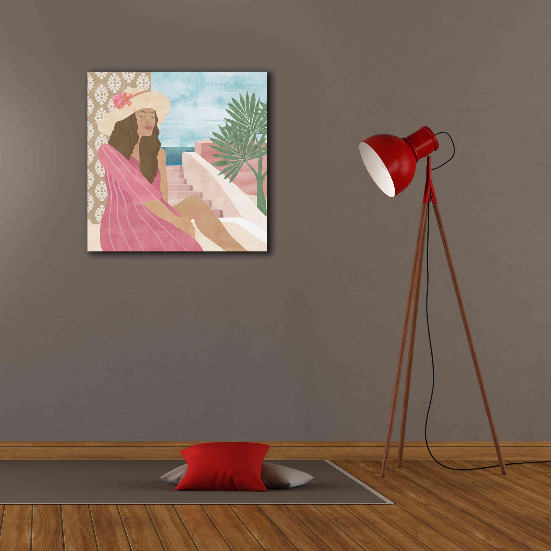 'Mediterranean Holiday II' by Flora Kouta Giclee Canvas Wall Art,26 x 26