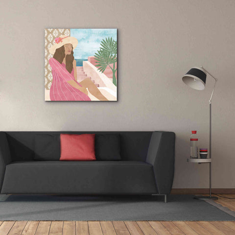 Image of 'Mediterranean Holiday II' by Flora Kouta Giclee Canvas Wall Art,37 x 37