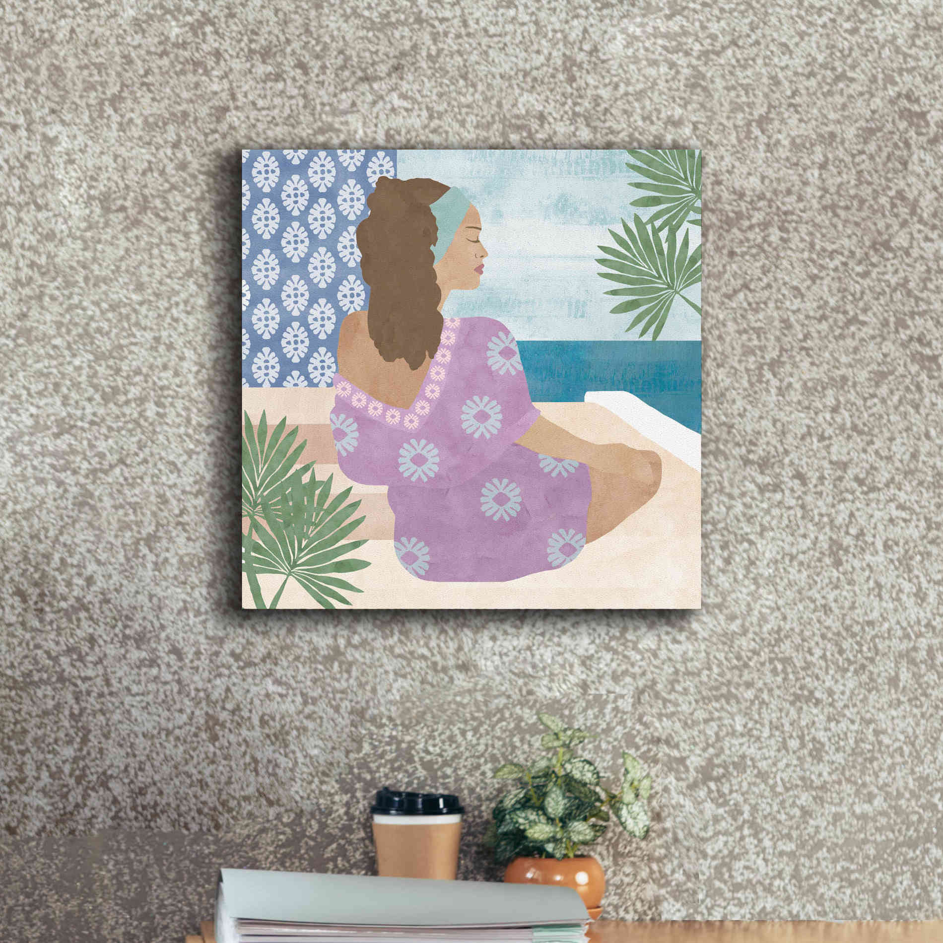 'Mediterranean Holiday III' by Flora Kouta Giclee Canvas Wall Art,18 x 18