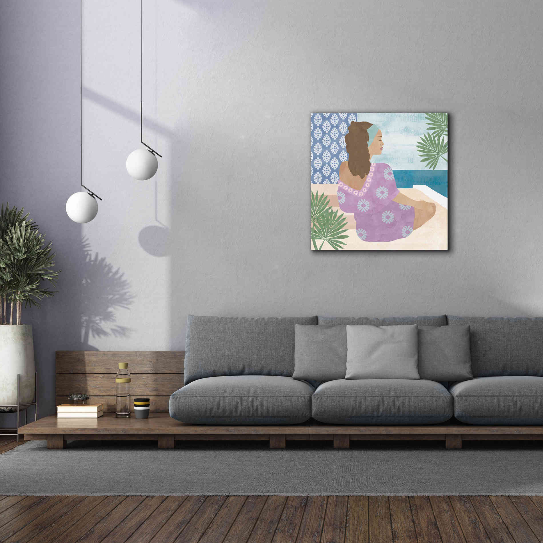 'Mediterranean Holiday III' by Flora Kouta Giclee Canvas Wall Art,37 x 37