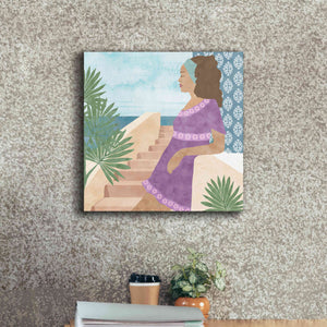 'Mediterranean Holiday IV' by Flora Kouta Giclee Canvas Wall Art,18 x 18