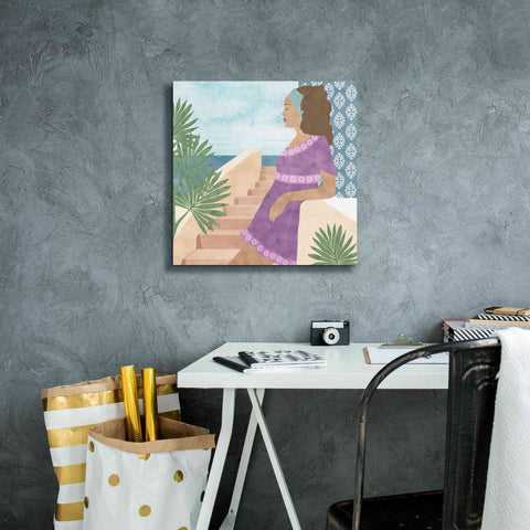 Image of 'Mediterranean Holiday IV' by Flora Kouta Giclee Canvas Wall Art,18 x 18