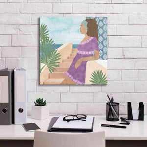 'Mediterranean Holiday IV' by Flora Kouta Giclee Canvas Wall Art,18 x 18