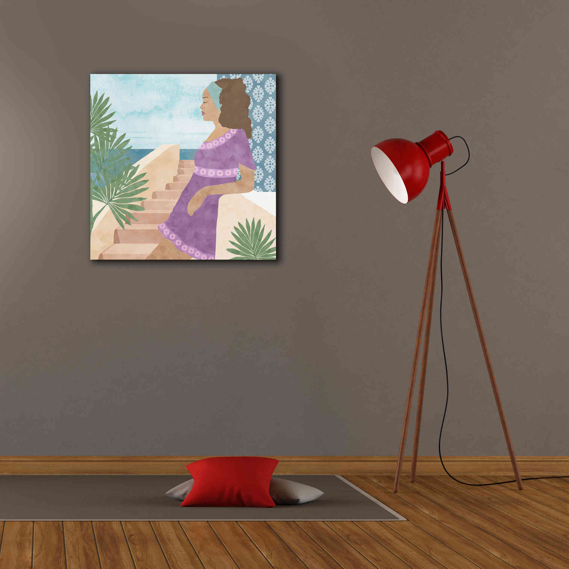 'Mediterranean Holiday IV' by Flora Kouta Giclee Canvas Wall Art,26 x 26