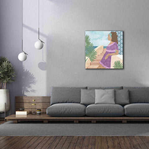 Image of 'Mediterranean Holiday IV' by Flora Kouta Giclee Canvas Wall Art,37 x 37