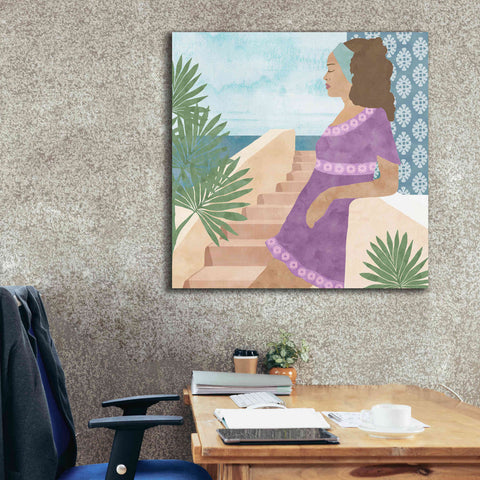 Image of 'Mediterranean Holiday IV' by Flora Kouta Giclee Canvas Wall Art,37 x 37