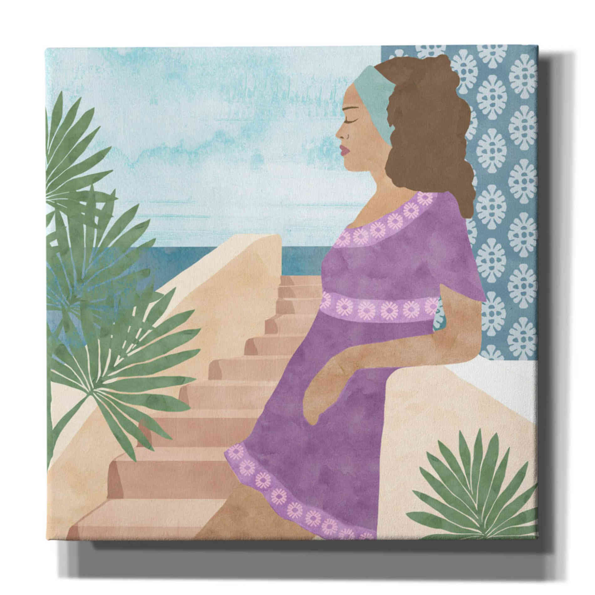 'Mediterranean Holiday IV' by Flora Kouta Giclee Canvas Wall Art