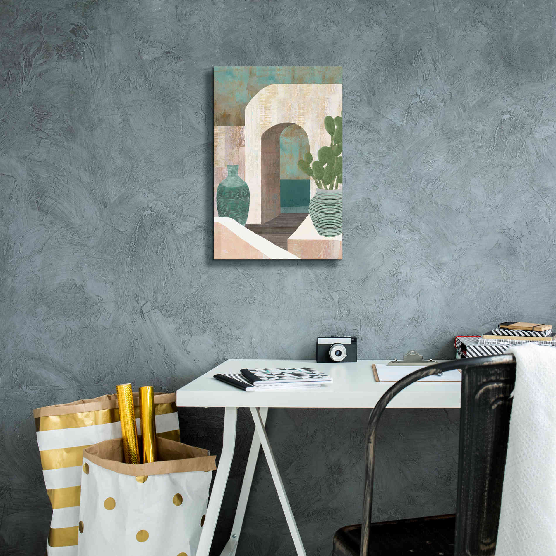 'Sunbaked Archway I' by Flora Kouta Giclee Canvas Wall Art,12 x 18