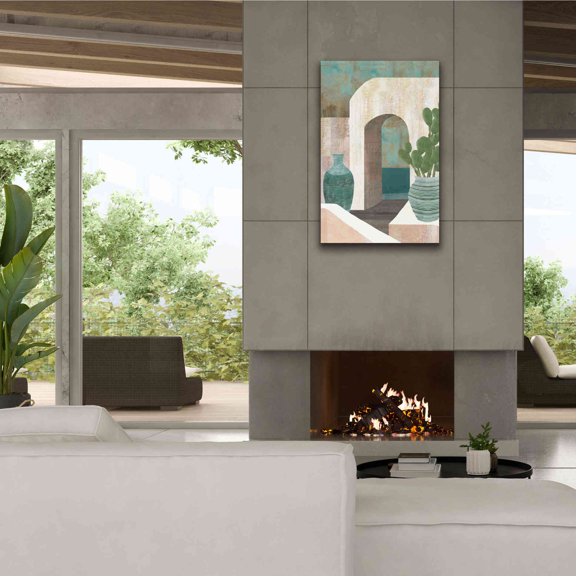 'Sunbaked Archway I' by Flora Kouta Giclee Canvas Wall Art,26 x 40
