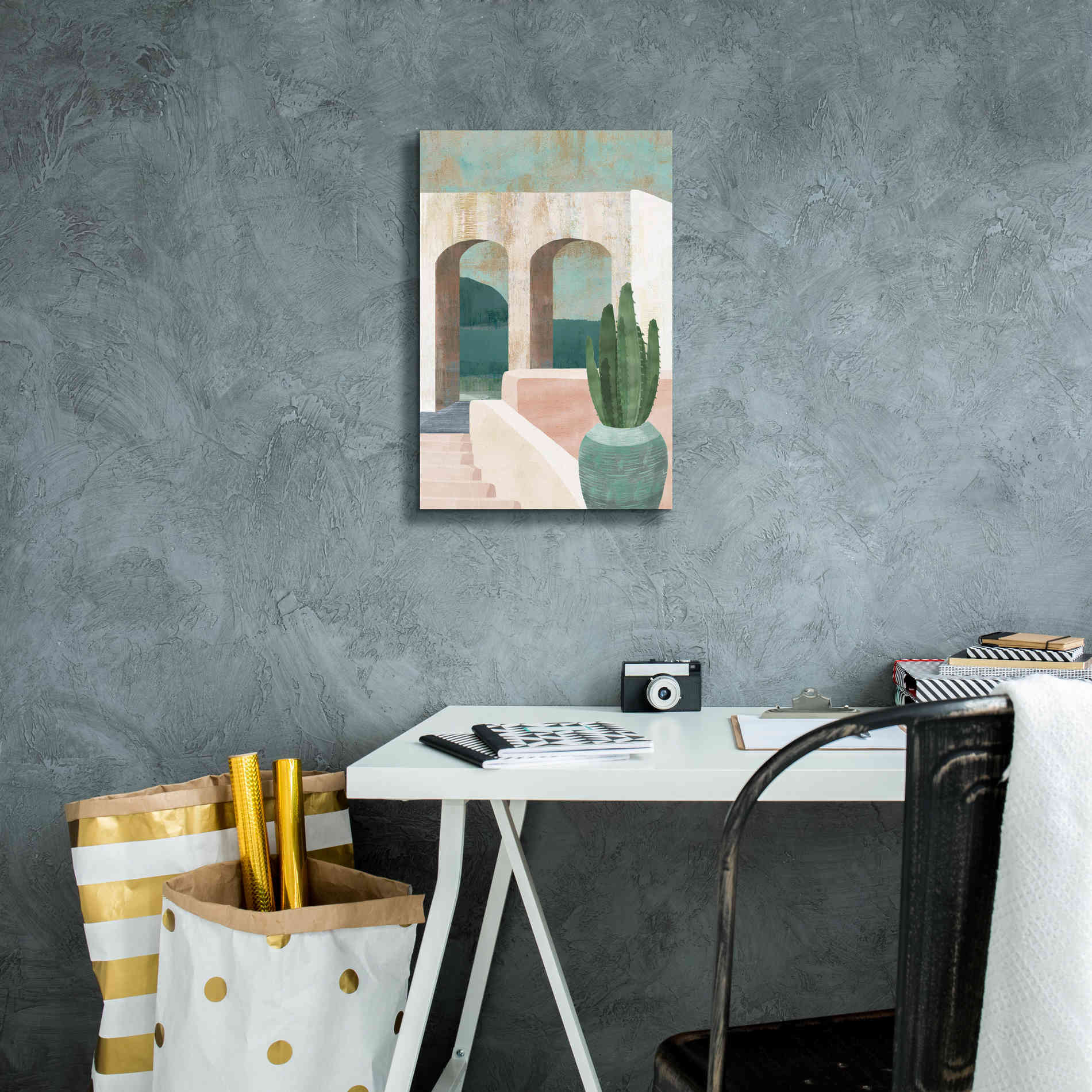 'Sunbaked Archway II' by Flora Kouta Giclee Canvas Wall Art,12 x 18