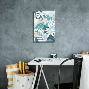 'Soft Blue Floral I' by Flora Kouta Giclee Canvas Wall Art,12 x 18