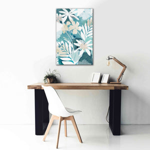 'Soft Blue Floral I' by Flora Kouta Giclee Canvas Wall Art,26 x 40