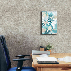 'Soft Blue Floral II' by Flora Kouta Giclee Canvas Wall Art,12 x 18