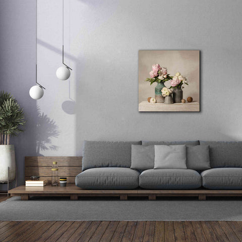 Image of 'Three Spring Blooms' by Leah McLean Giclee Canvas Wall Art,37 x 37