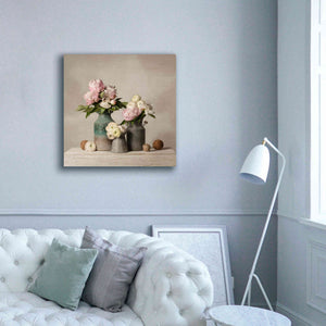 'Three Spring Blooms' by Leah McLean Giclee Canvas Wall Art,37 x 37