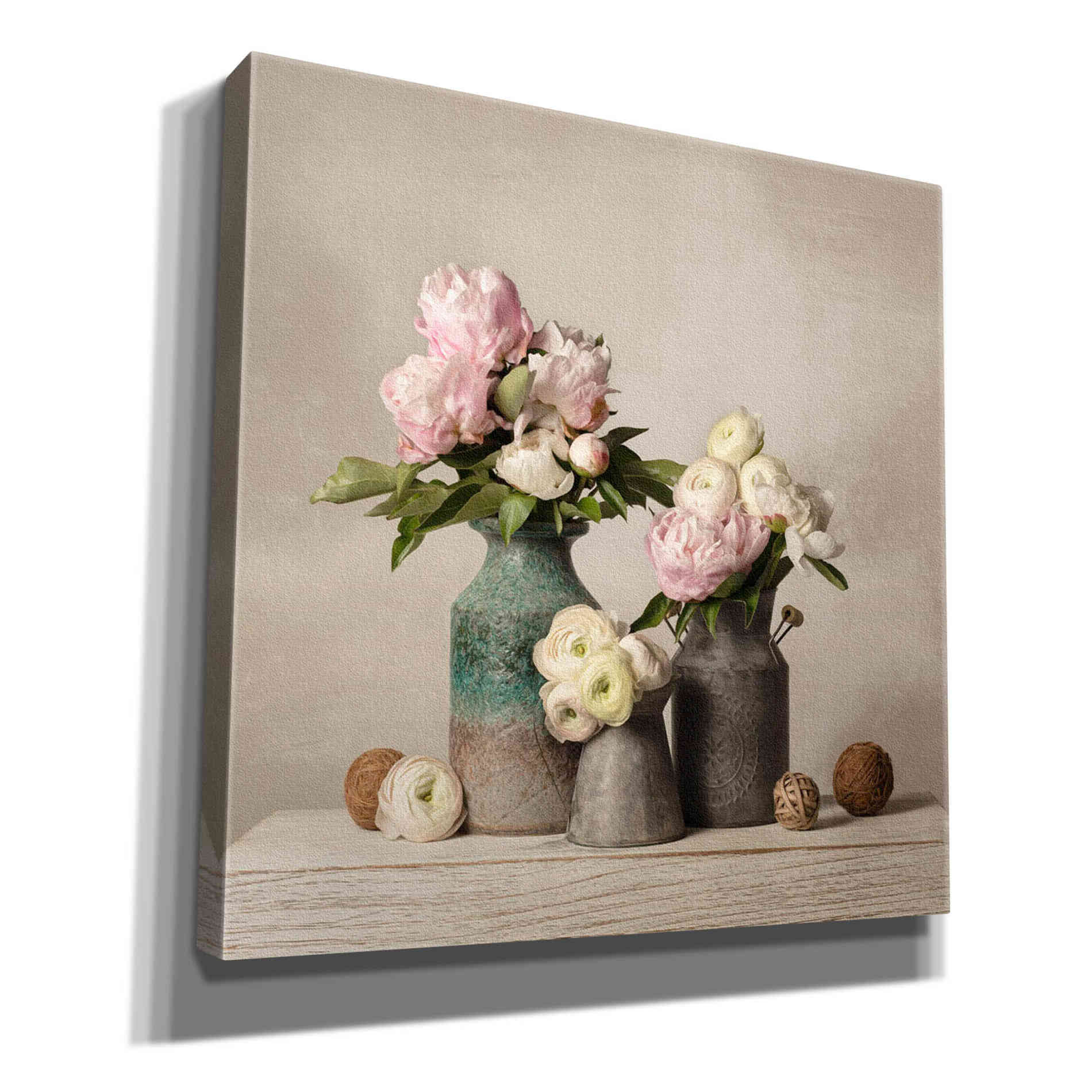 'Three Spring Blooms' by Leah McLean Giclee Canvas Wall Art