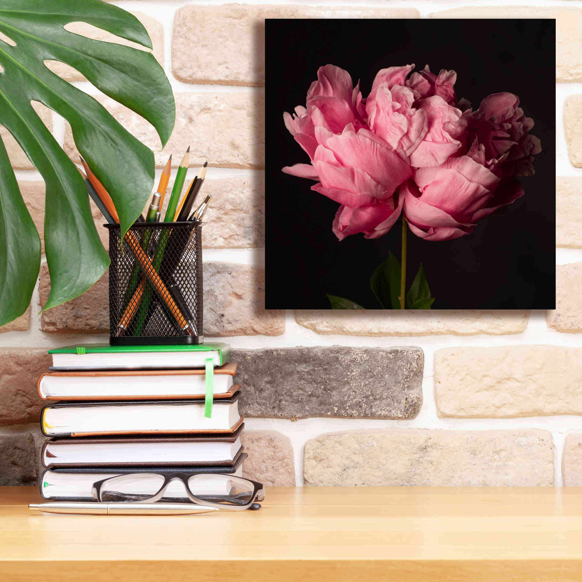 'Perfect Peony' by Leah McLean Giclee Canvas Wall Art,12 x 12