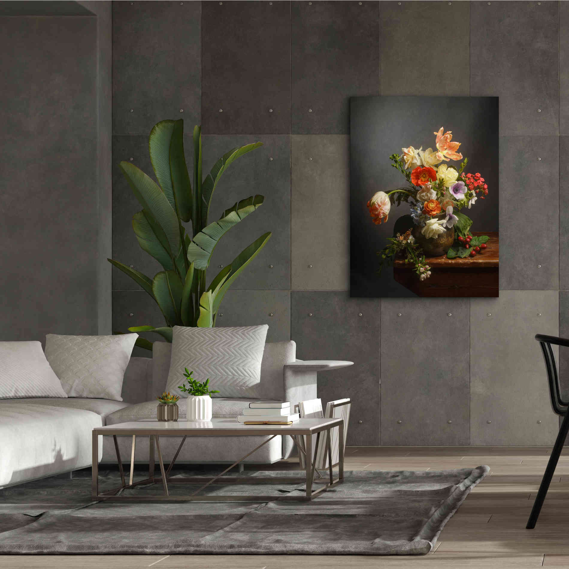 'A Study On Tulips' by Leah McLean Giclee Canvas Wall Art,40 x 54