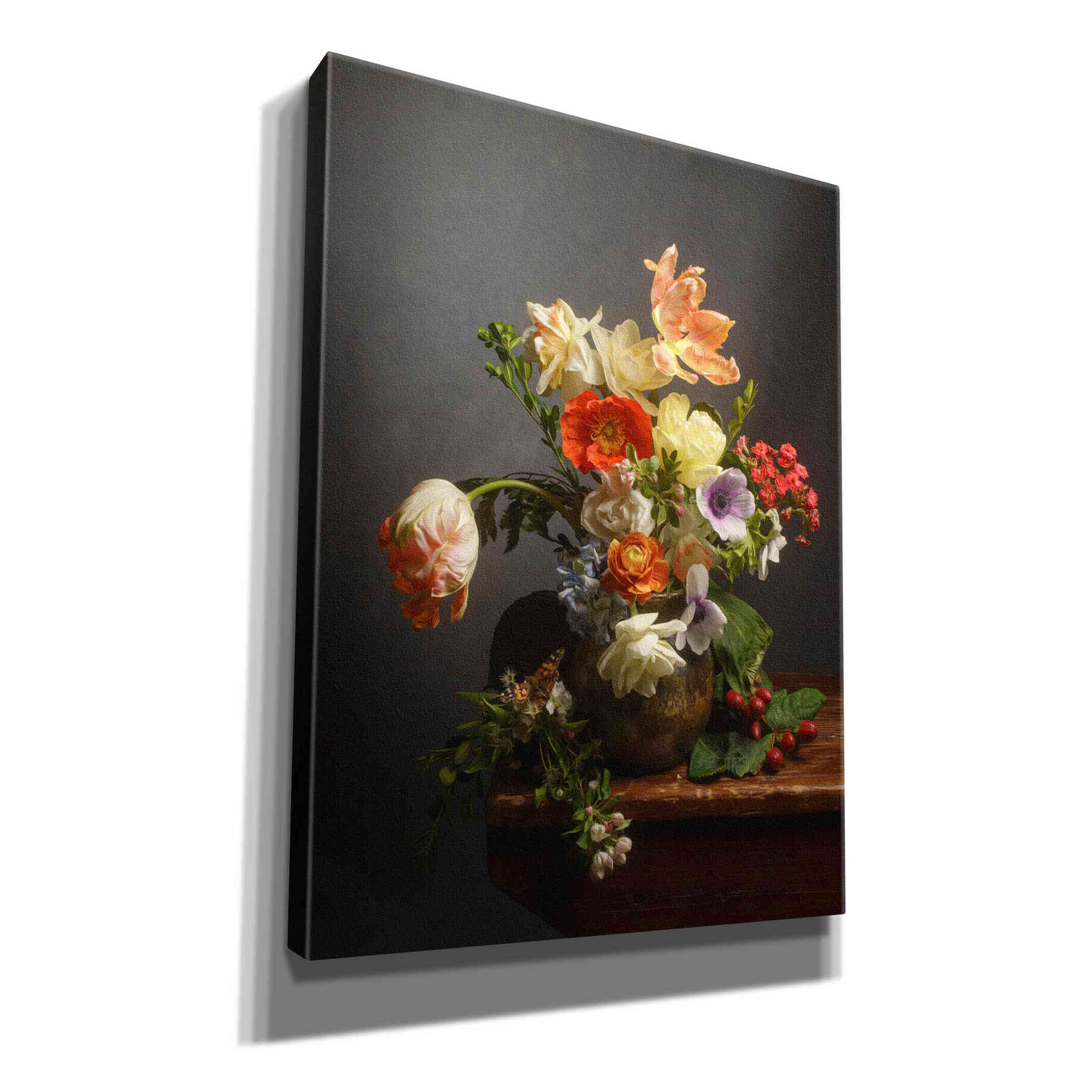 'A Study On Tulips' by Leah McLean Giclee Canvas Wall Art