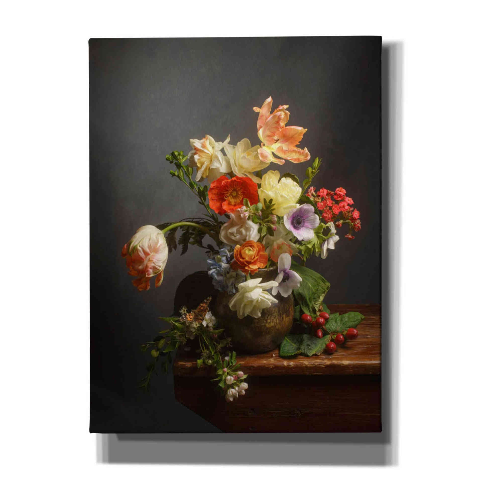 'A Study On Tulips' by Leah McLean Giclee Canvas Wall Art