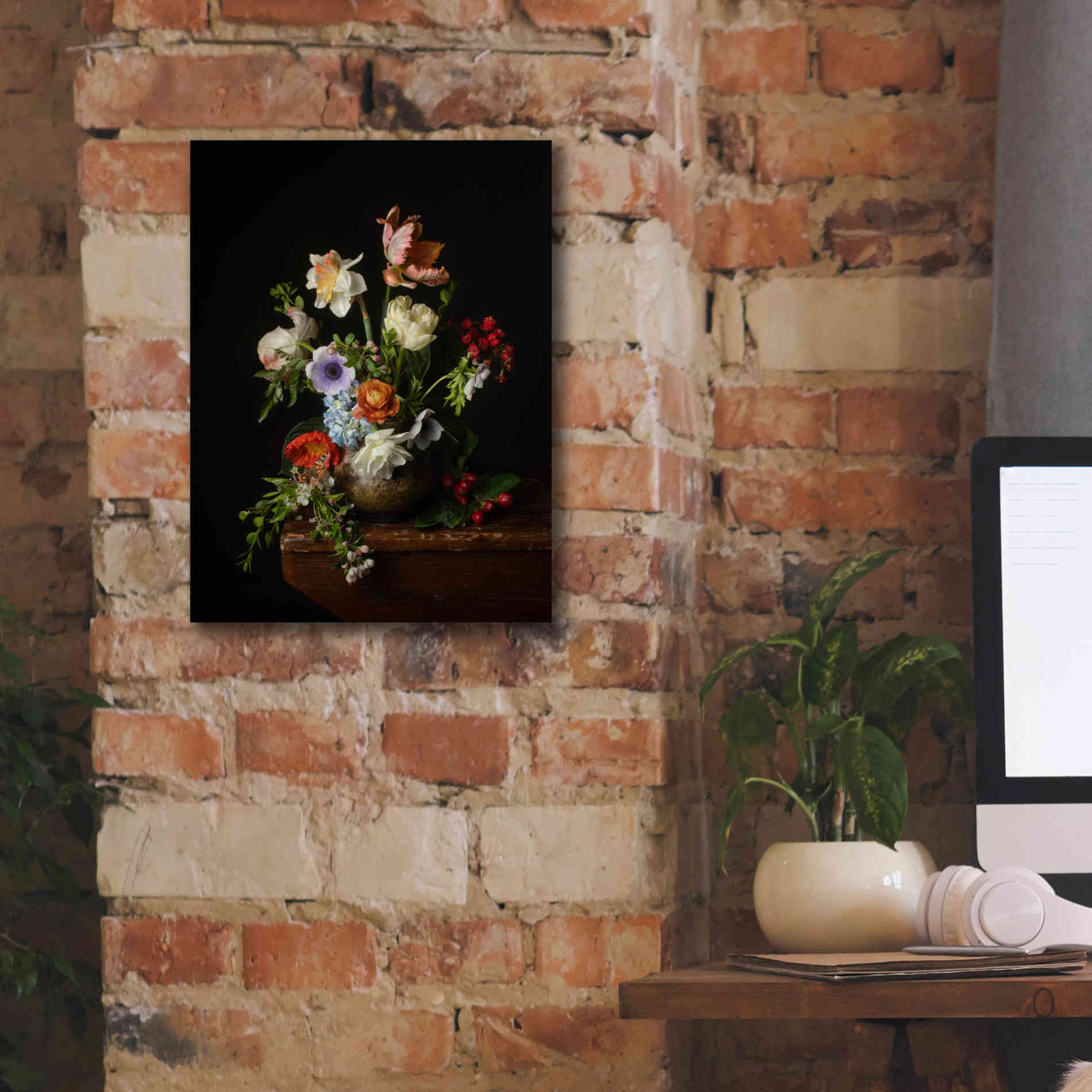 'A Bounty Of Spring Blooms' by Leah McLean Giclee Canvas Wall Art,12 x 16