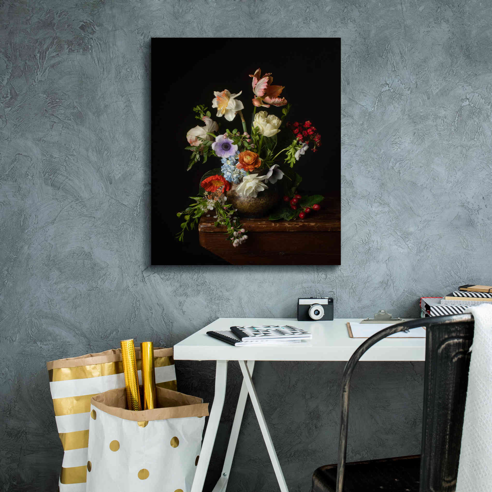 'A Bounty Of Spring Blooms' by Leah McLean Giclee Canvas Wall Art,20 x 24