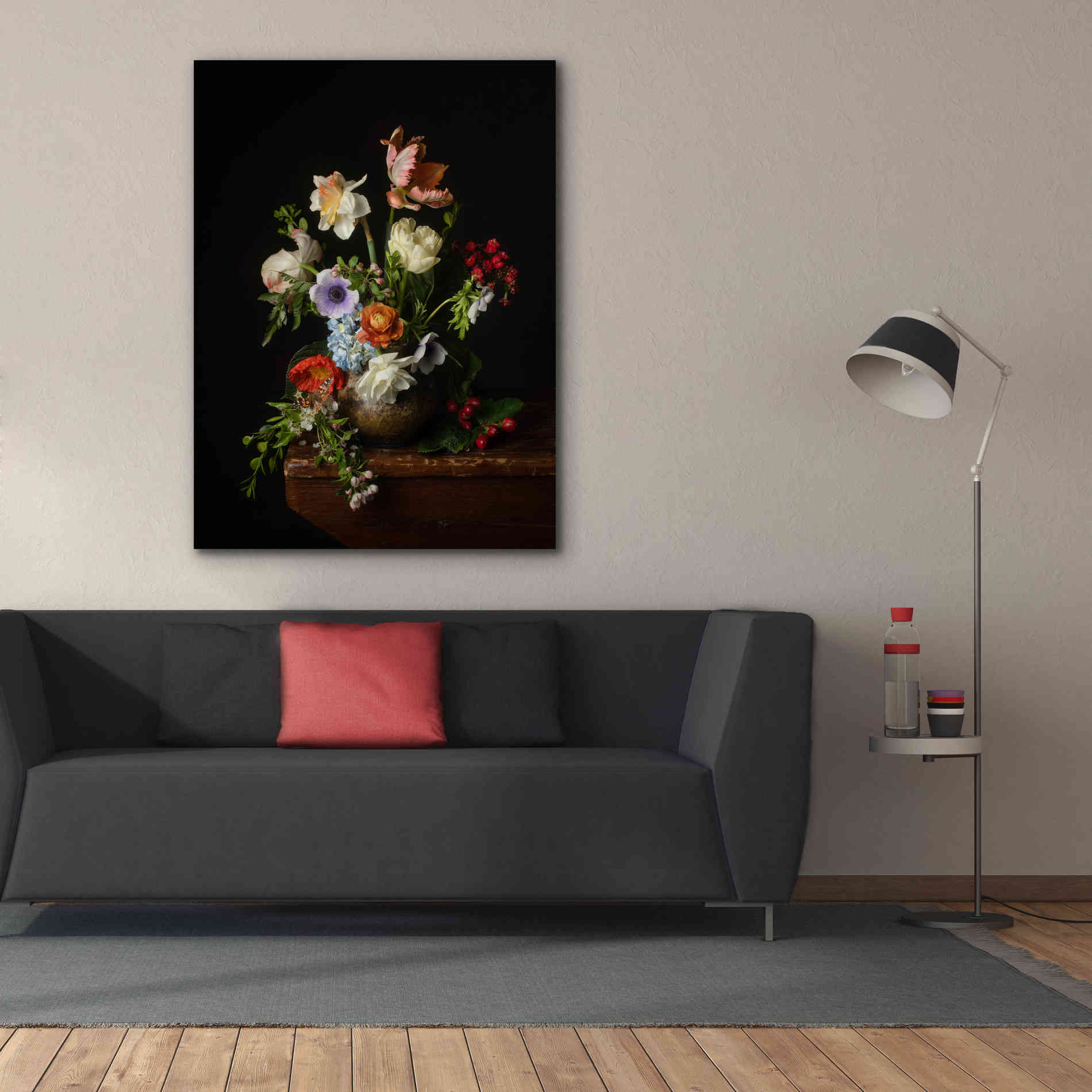 'A Bounty Of Spring Blooms' by Leah McLean Giclee Canvas Wall Art,40 x 54