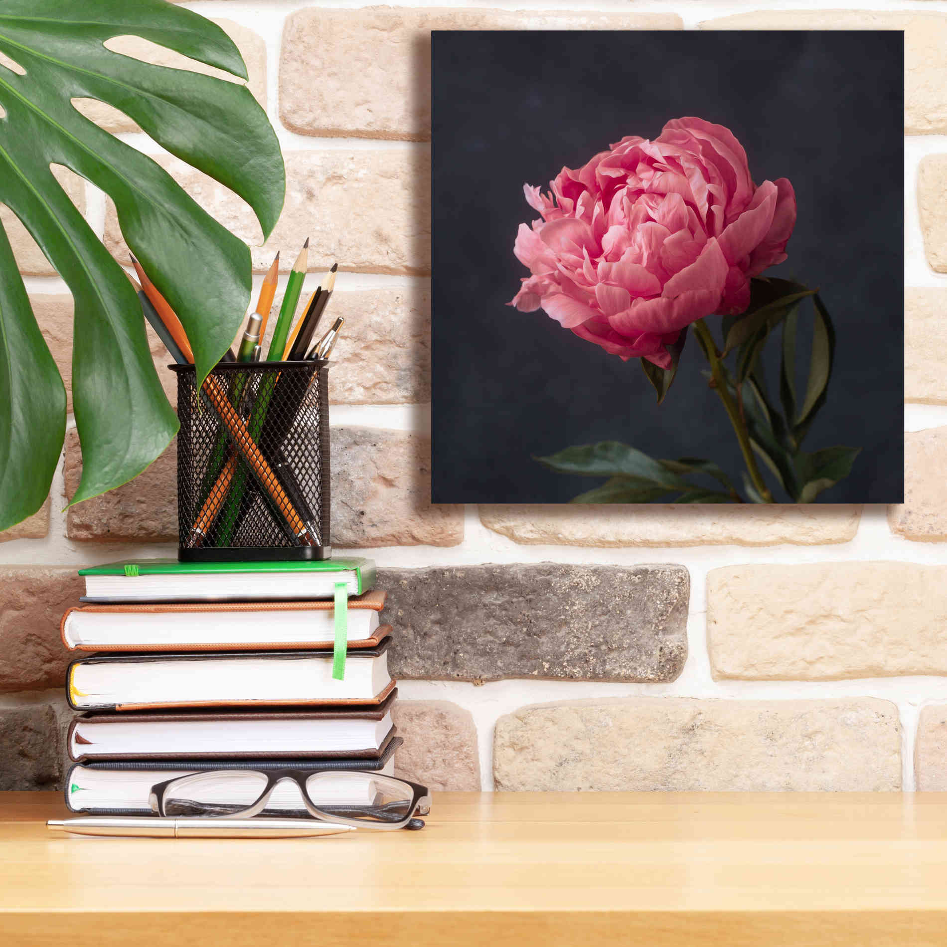'Perfectly Pink' by Leah McLean Giclee Canvas Wall Art,12 x 12
