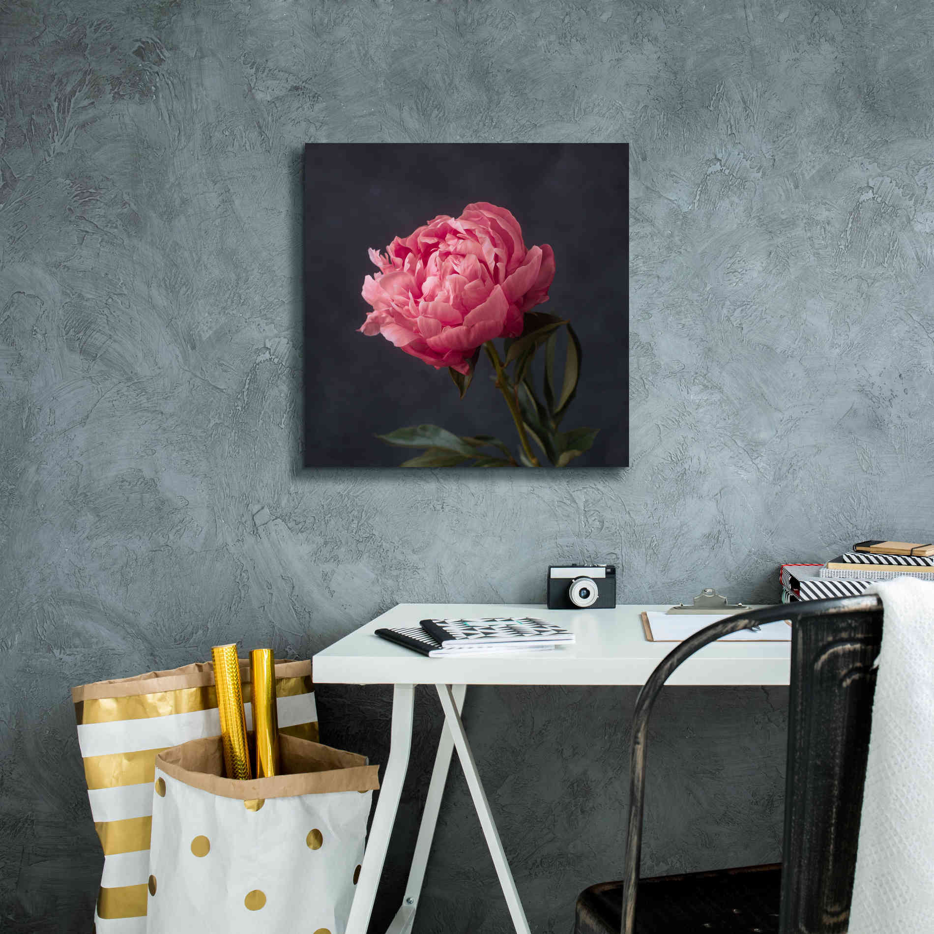'Perfectly Pink' by Leah McLean Giclee Canvas Wall Art,18 x 18