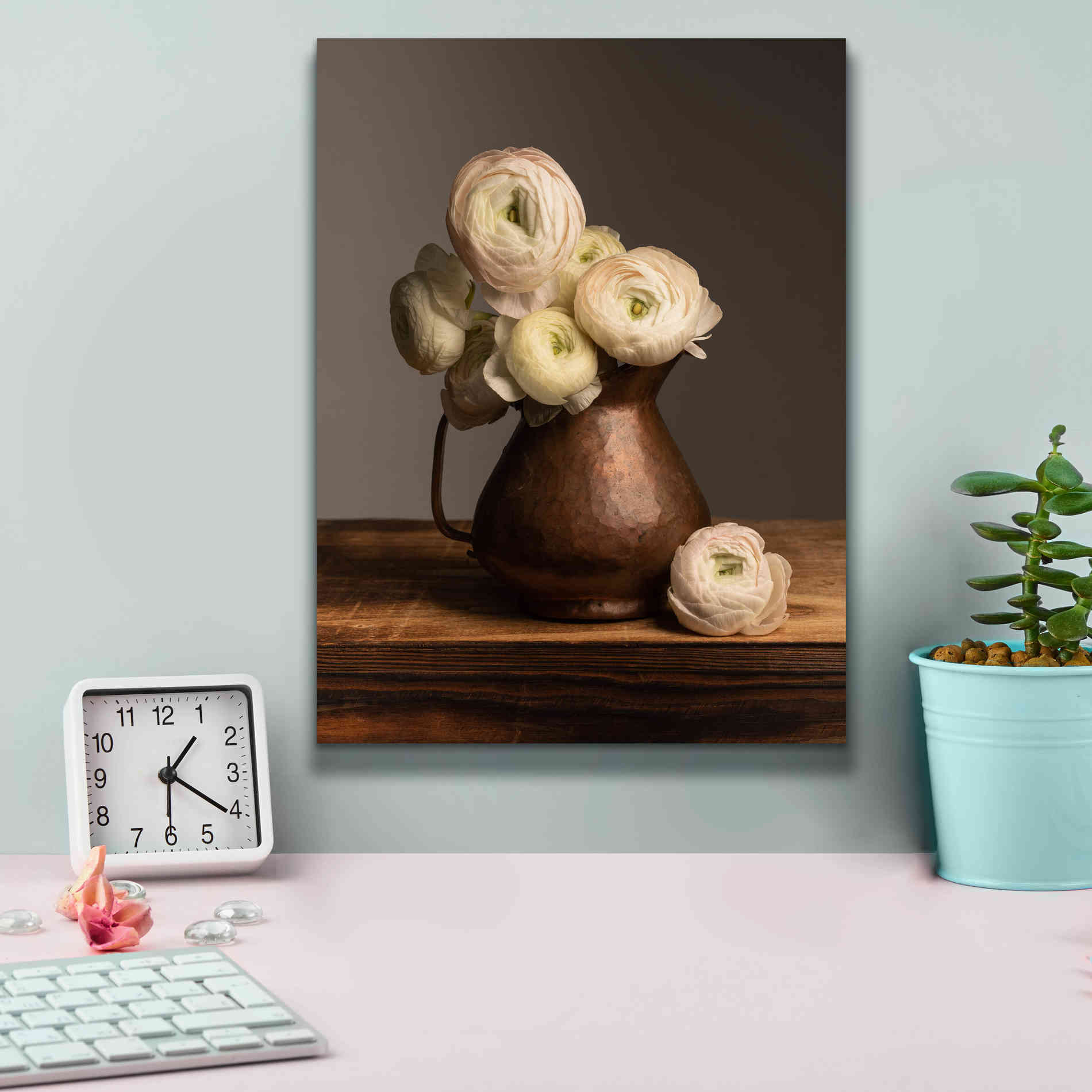 'Pitcher Perfect Petals' by Leah McLean Giclee Canvas Wall Art,12 x 16