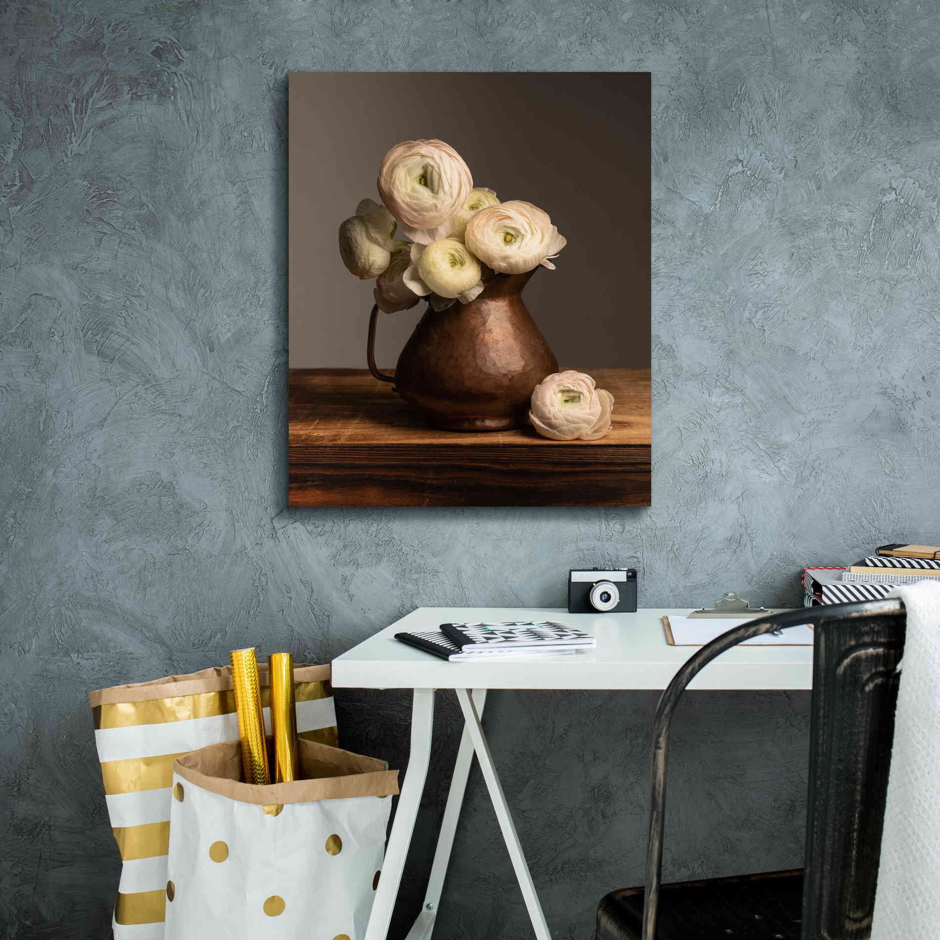 'Pitcher Perfect Petals' by Leah McLean Giclee Canvas Wall Art,20 x 24