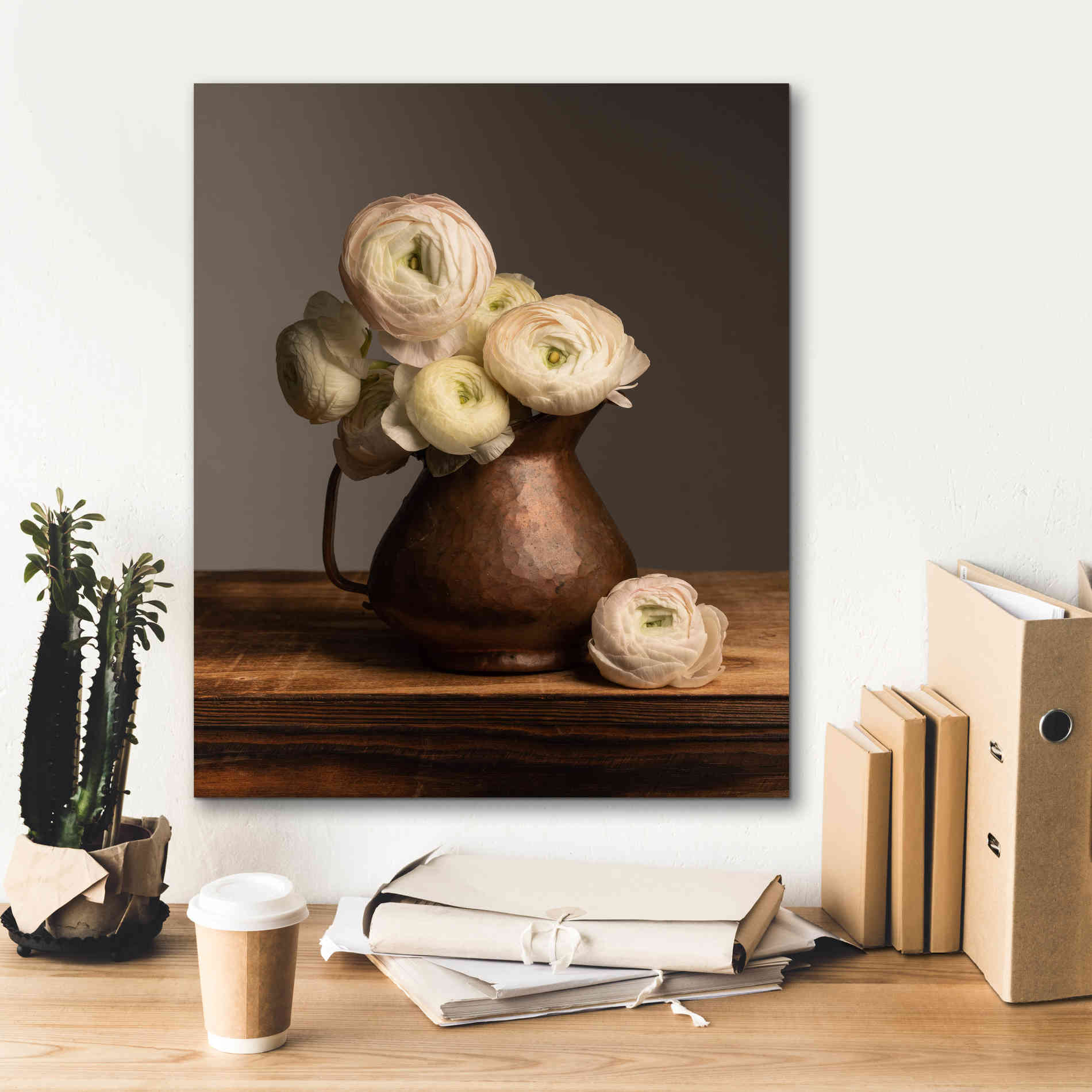 'Pitcher Perfect Petals' by Leah McLean Giclee Canvas Wall Art,20 x 24