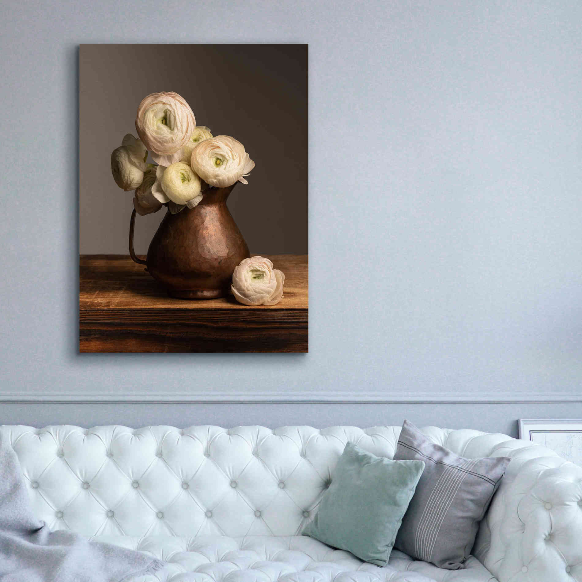 'Pitcher Perfect Petals' by Leah McLean Giclee Canvas Wall Art,40 x 54
