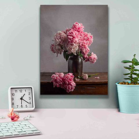 Image of 'Layers Of Pink' by Leah McLean Giclee Canvas Wall Art,12 x 16