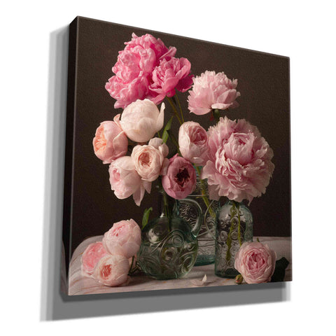 Image of 'Rose And Peony Dark Duet' by Leah McLean Giclee Canvas Wall Art