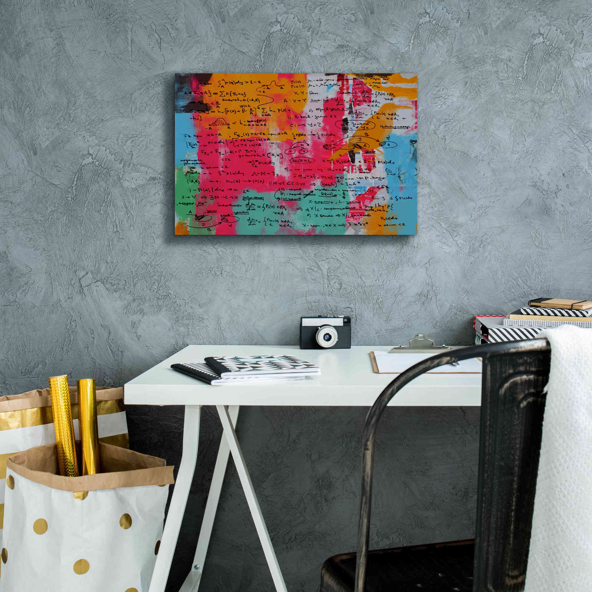 'Abstract Colorful Flows 2' by Irena Orlov Giclee Canvas Wall Art,18 x 12
