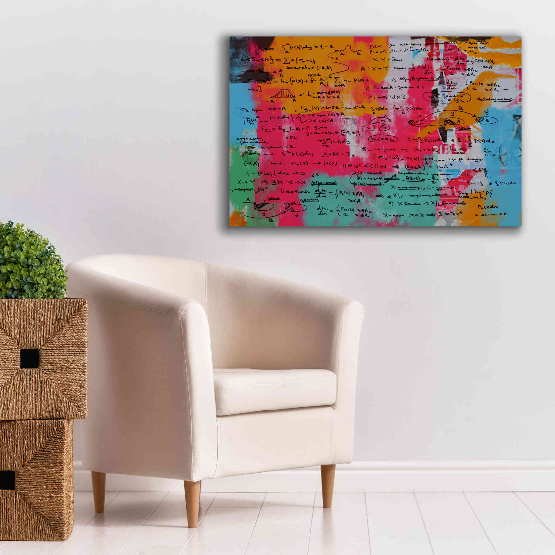'Abstract Colorful Flows 2' by Irena Orlov Giclee Canvas Wall Art,40 x 26